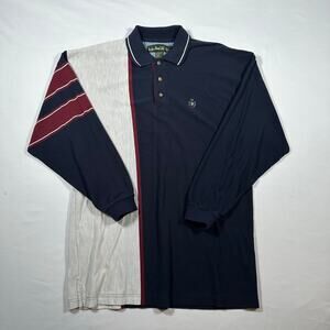 Vintage Knights of the Round Table Colorblock Rugby Polo Size XLT